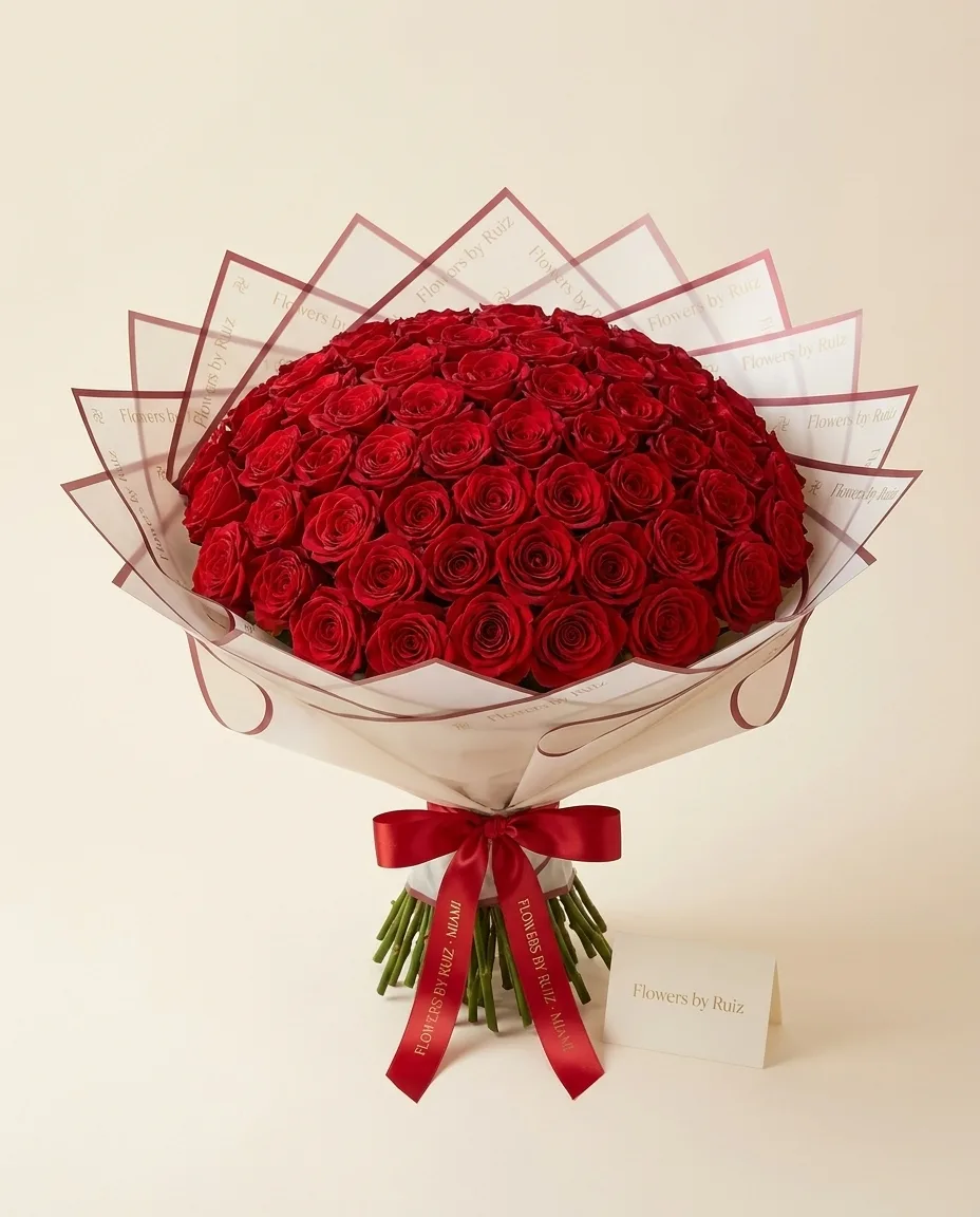 Scarlet Letter, Red roses · Burgundy ribbon