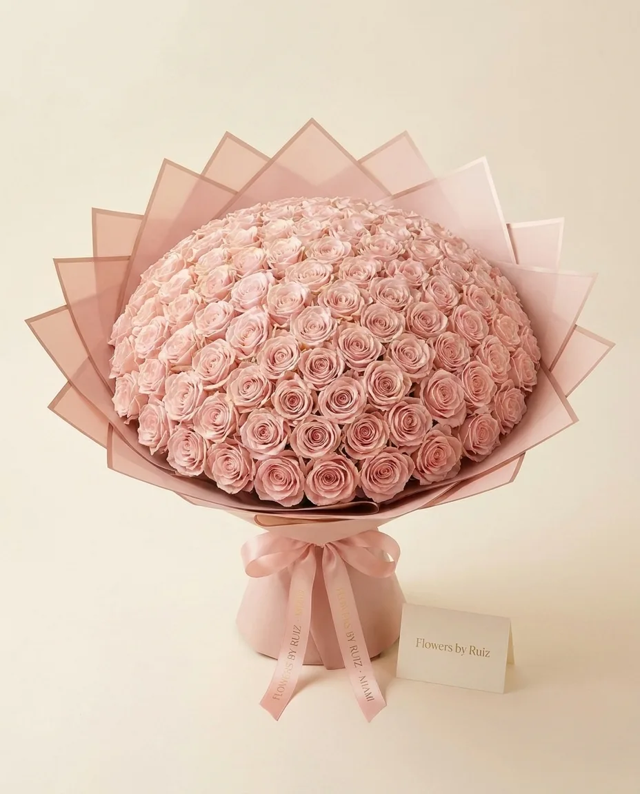 Two Hundred Blush, 200 blush roses
